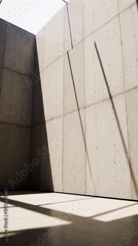Wallpaper Mural Abstract Concrete Interior With Sunlight, Creating Architectural Shadows and Unique Aesthetic Torontodigital.ca