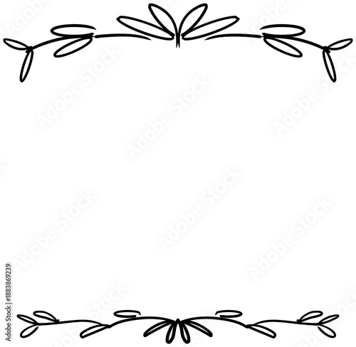 This is a line drawing of a letter frame.