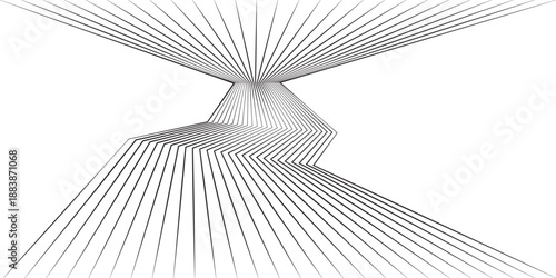 White black color. Linear background. Design elements. Poligonal lines. Protective layer for banknotes, certificates template. Vector Vector lines of different thicknesses from thin to thick EPS 10