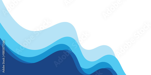 Sea waves layered vector background illustration and sea beach. modern design illustration eps10