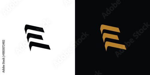 Modern and unique letter E initials logo design