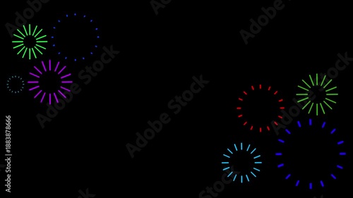 Wallpaper Mural Motion graphic fireworks line burst animation. circle burst and firework explosion animation loop 4k video Torontodigital.ca