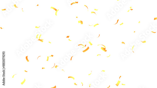 3d render multicolored confetti explosion. Colorful bright confetti isolated on transparent PNG