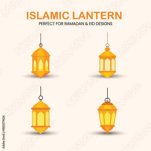 Islamic Lantern Set for Ramadan and Eid
