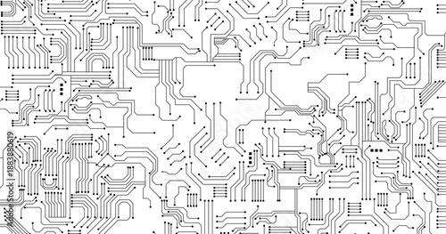 Vector futuristic circuit board , Electronic motherboard , Communication and engineering concept , Hi-tech digital technology concept.