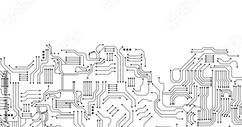 Abstract digital background with technology circuit board.  Vector design.