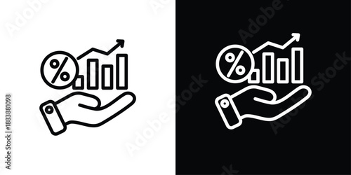 Dividend  Icon Sheet Black And White