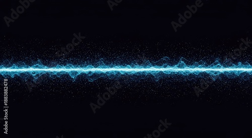 Abstract digital wave pattern showing energy flow and quantum frequency in deep blue space, representing technological potential and core data ,infinite ,modern ,computation