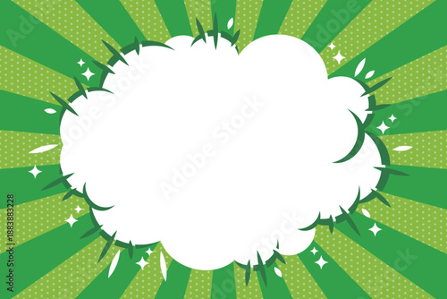 爆発・吹き出しの背景素材 コピースペース付 イラスト