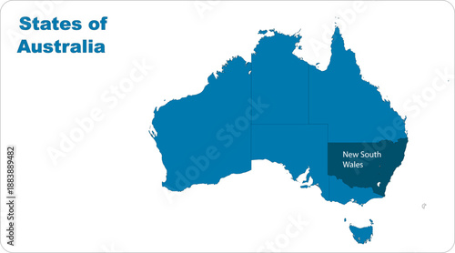 New South Wales professional digital illustration image for modern design projects, presentations, marketing visuals, print layouts and creative graph