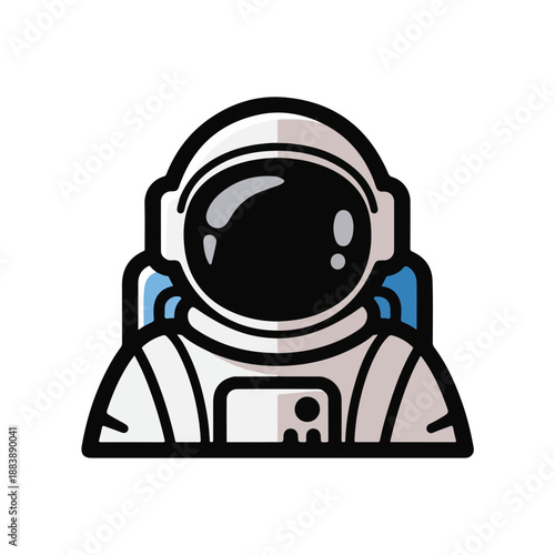 A cartoon astronaut in a white spacesuit (1)