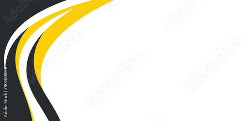 Abstract Yellow Black Wave Background Design with Empty Space for Text Template. vector banner texture graphic design eps10