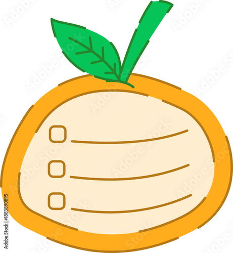 Orange Shaped To-Do List Notepad 