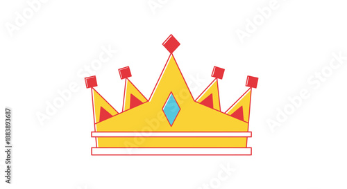 Golden Regal Headwear Emblem Symbolizing Royalty Authority Power and Leadership in Elegant Design