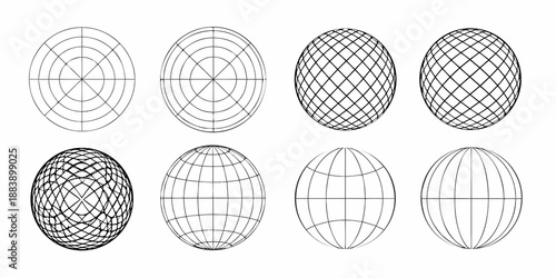 Geometric progression of oval shapes with increasingly dense line patterns