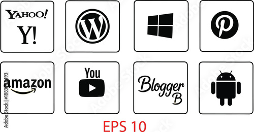 Collection of popular technology and social media yahoo