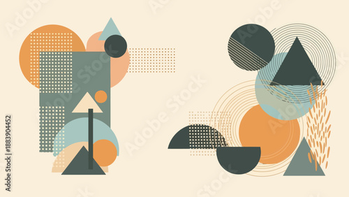 Geometric Shapes in Modern Abstract Design.