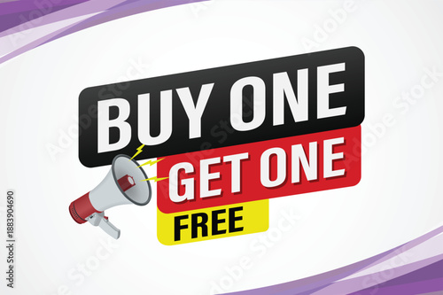 buy one get one free buy now poster banner graphic design icon logo sign symbol social media website coupon

