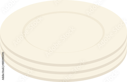 積み重ねたお皿のアイコン