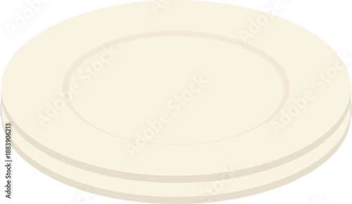 積み重ねたお皿のアイコン