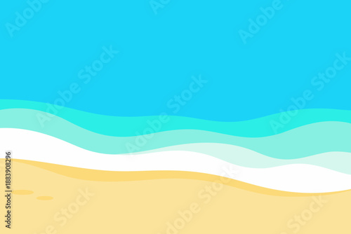 Fresh Summer Beach Vector Illustration
