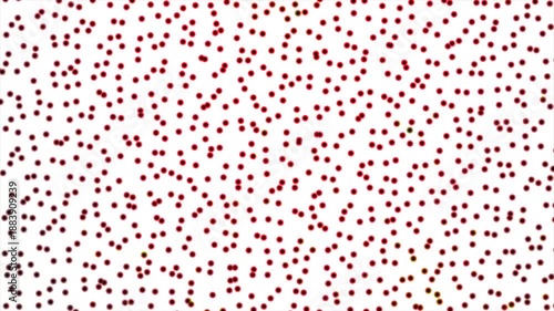 Red Dots Motion Background With Bokeh Style Texture
