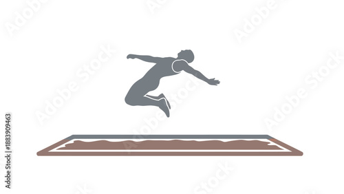 a person jumping on a trampoline.