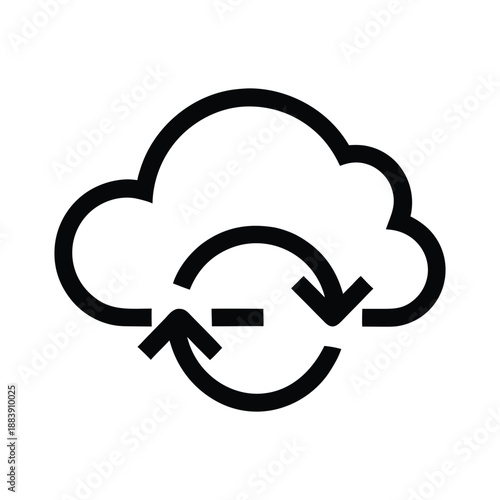 Cloud Sync Synchronization Vector Illustration