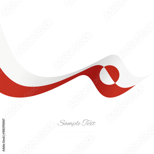 Abstract Greenland ribbon vector