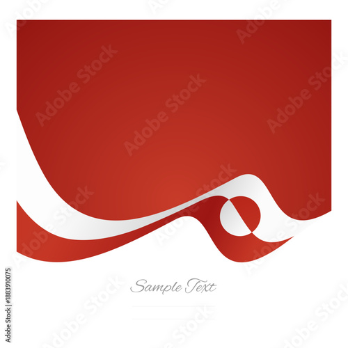 Abstract Greenland flag ribbon vector