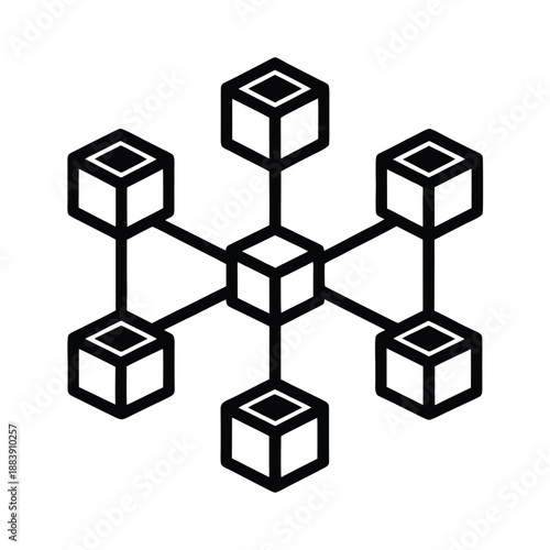 Distributed System Nodes Vector Illustration