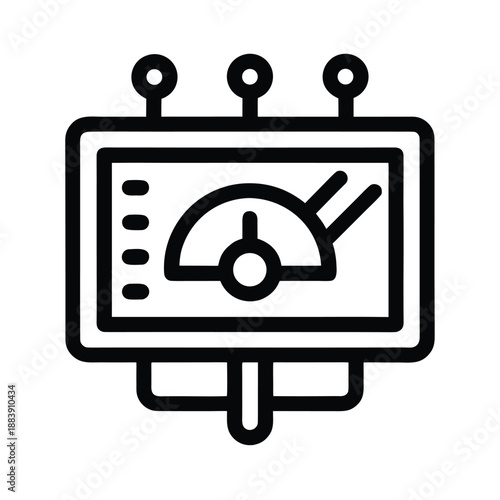 Hardware Status Dashboard Vector Illustration
