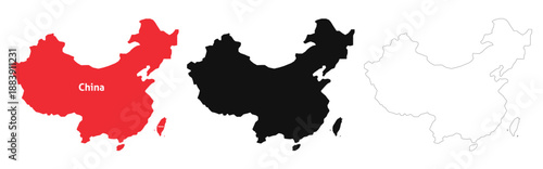 China Taiwan map,isolated on white background