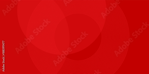 White circle geometric red abstract background. vector
