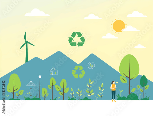 landscape with trees