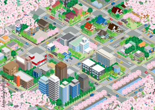 街並みの立体図.