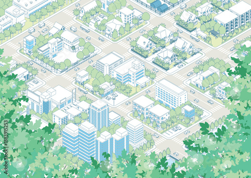 街並みの立体図.