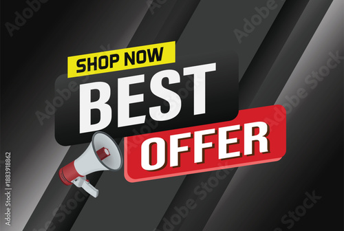 best offer poster banner graphic design icon logo sign symbol social media website coupon

