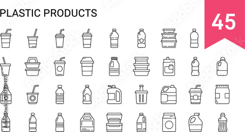 Plastic product including bottles, cups, and containers plastic products straws