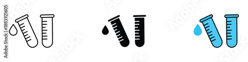 Laboratory test tube icon vector. scientific experiments and chemical analysis symbol. vector illustration.