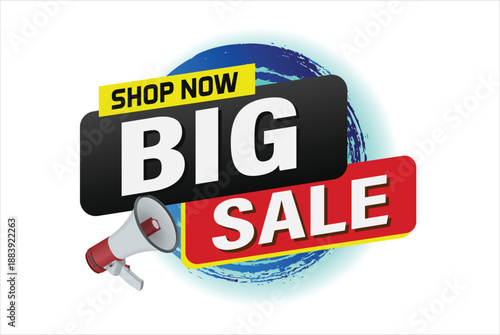 Big sale buy now poster banner graphic design icon logo sign symbol social media website coupon Banner design template for marketing. Special offer promotion retail

