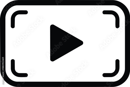 play button icon video player symbol media play button