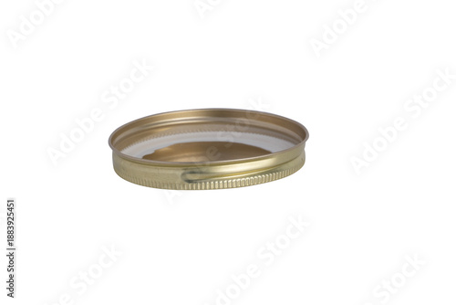 Bild auf Leinwand Mason Jar Lid - Gold Canning Seal