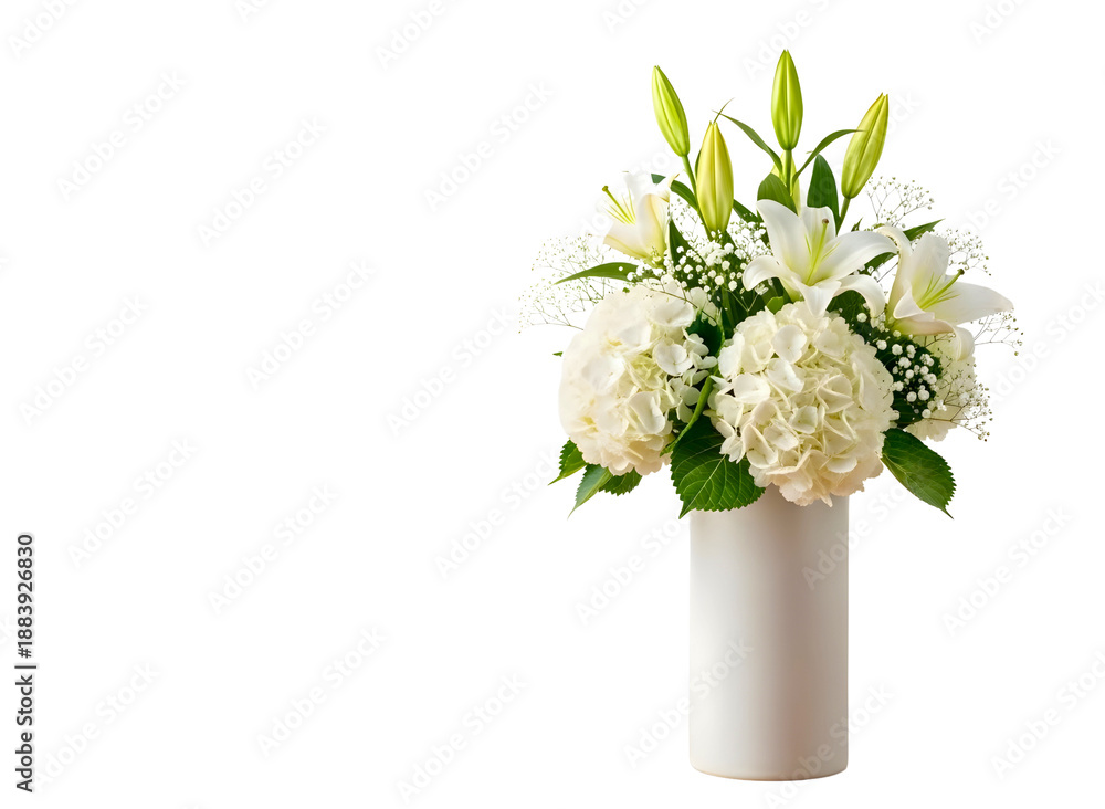 Obraz premium White flower bouquet in vase