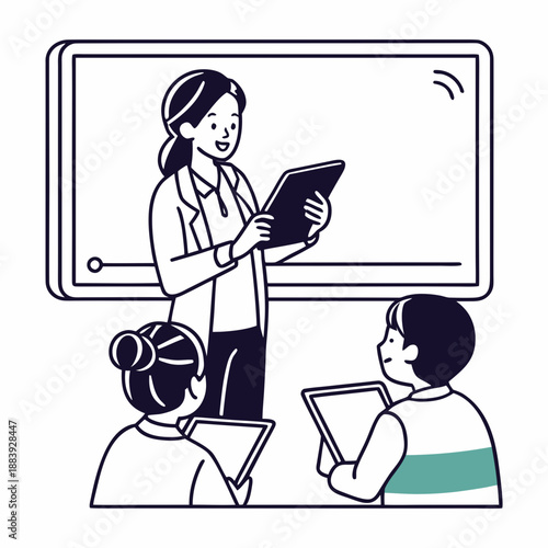 Online Class Video Screen Icon