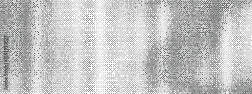 Dithered gradient noise wallpaper. Black and white bitmap texture. Classic old school digital background.