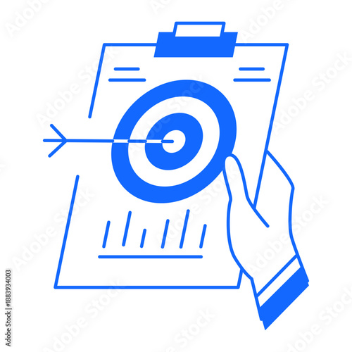 A linear style icon showing target audience 


