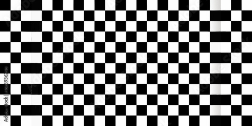 A captivating black and white checkered pattern fills the entire frame