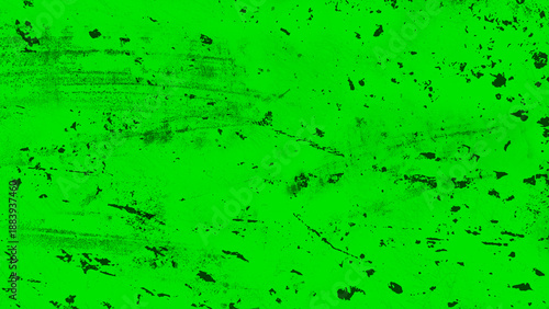 荒々しく激しい掠れ・擦り傷・剥がれ・汚れ、経年劣化や使い込んだようなイメージのグランジ風背景・テクスチャー向け画像素材　8K UHDサイズ　グリーン