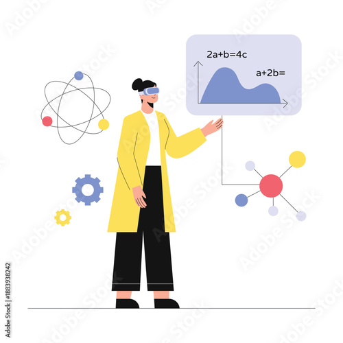 Bitcoin Mining Vector Flat Illustration EPS 10 File 